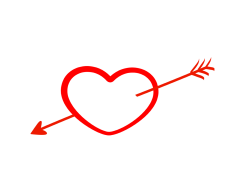Love Heart Arrow, Love Motif, Romantic Symbol, Sweet Gesture, Passion Icon PNG