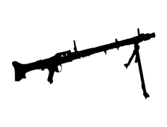 Machine Gun, Defense, Firearm, Combat, Rapid-Fire PNG