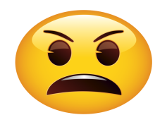 Mad Emoji, Irritated Icon, Upset Emotion, Furious Expression, Rage Symbol PNG