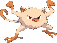 Mankey Pokemon, Agile Attacker, Fighting Type, Wild Temperament, Battle Ready PNG