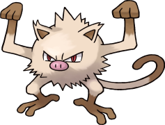 Mankey Pokemon, Fighting Type, Primate Species, Agile Creature, Evolving Potential PNG