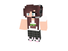 Minecraft Girl Skin, Fantasy Avatar, Creative Outfit, Pixelated Style, Virtual Identity PNG