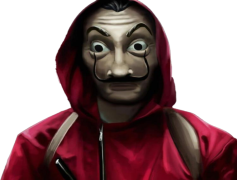 Money Heist Mask, Themed, Iconic, Series, Drama PNG