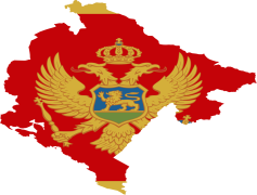 Montenegro Flag, Slavic Heritage, Red Field, Golden Double-Headed Eagle, Balkan Identity PNG