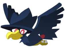Murkrow Pokemon, Cursed Crow, Mischief Maker, Flying Type, Nocturnal Bird PNG