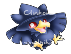 Murkrow Pokemon, Mischievous, Nocturnal, Evolution, Flying Type PNG