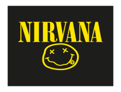 Nirvana Logo, Iconic Emblem, Rock Aesthetic, Alternative Band, Vintage Style PNG