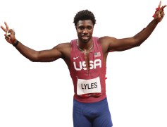 Noah Lyles, World Medalist, Sprinting Champion, Athletic Star, American Sprinter PNG