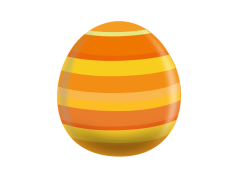 Orange Easter Egg, Egg Hunt, Holiday Tradition, Colorful Decor, Seasonal Craft PNG