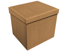 Packed Cardboard Box, Shipping Container, Delivery Packaging, Storage Solution, Moving Supplies PNG