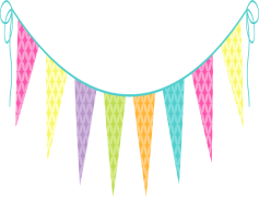 Party Flags, Decorative Streamers, Festive Decorations, Colorful Banners, Celebration Symbols PNG