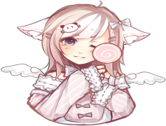 Pastel Anime Girl, Dreamy Vibes, Adorable Features, Kawaii Fashion, Fantasy Aesthetic PNG