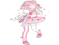 Pastel Anime Girl, Fantasy, Colorful, Whimsical, Character PNG