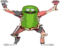 Pickle Rick, Transformation, Survival, Chaos, Humor PNG