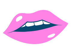Pink Lips, Vibrant Hue, Fashion Statement, Seductive Appeal, Attractive Smile PNG