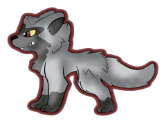 Poochyena Pokemon, Trainer Companion, Canine Creature, Dark Type, Sinnoh Region PNG