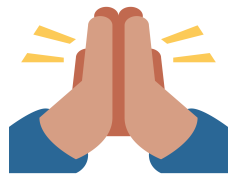 Prayer Hands Emoji, Gratitude Symbol, Faith Representation, Unity Sign, Hopeful Hands PNG