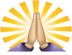Prayer Hands Emoji, Unity, Meditation, Worship, Spirituality PNG