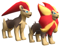 Pyroar Pokemon, Gale Wings, Fierce Predator, Fire Type, Male And Female PNG