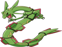 Rayquaza Pokemon, Mega, Green, Serpent, Sky PNG