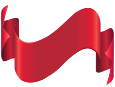 Red Banner, Bold Statement, Vibrant Color, Event Announcement, Marketing Element PNG