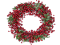 Red Christmas Wreath, Winter Celebration, Seasonal Decoration, Cheerful Accessory, Traditional Adornment PNG