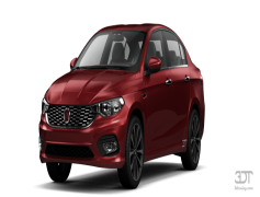 Red Fiat, Fuel Efficient, Affordable Option, Italian Vehicle, City Driving PNG