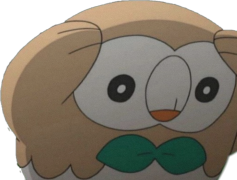Rowlet Pokemon, Sinnoh Region, Dual Typing, Owl Creature, Evolve PNG