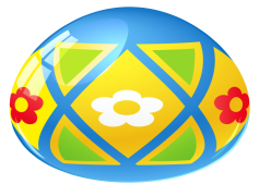 Single Easter Egg, Seasonal Craft, Festive Symbol, Egg Hunt, Colorful Ornament PNG