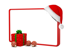 Square Christmas Frame, Elegant Frame, Seasonal Decoration, Winter Celebration, Christmas Spirit PNG