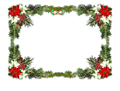 Square Christmas Frame, Holiday Decor, Winter Theme, Christmas Ornament, Seasonal Decoration PNG