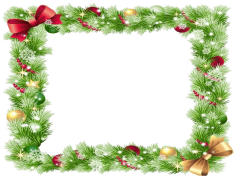 Square Christmas Frame, Joyful Accent, Festive Decor, Holiday Theme, Winter Wonderland PNG