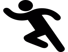 Stick Figure Running Silhouette, Sport, Active, Simple, Outline PNG