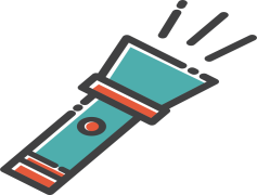 Torch Vector FlashLight, Outdoor, Bright, Portable, Illumination PNG