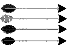 Tribal Arrow, Rustic Theme, Native Motif, Heritage Icon, Arrowhead Style PNG