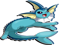 Vaporeon Pokemon, Eevee Evolution, Water Type, Marine Adaptation, Vapor Mist PNG
