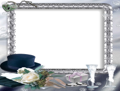 Wedding Frame, Elegant, Celebration, Floral, Vintage PNG