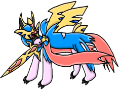 Zacian Pokemon, Legendary Creature, Mythical Hero, Fairy Type, Sword Forme PNG
