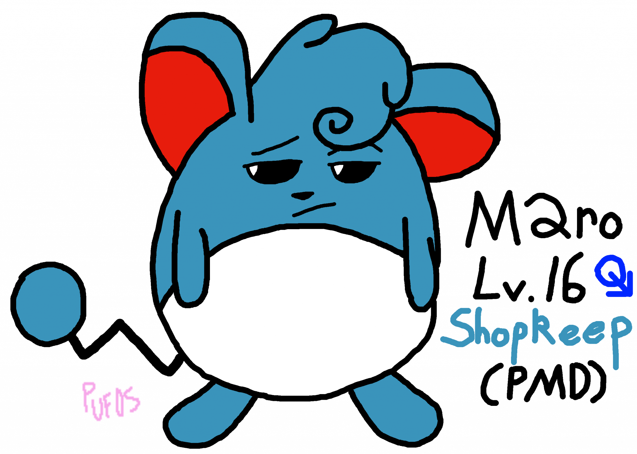 Marill Pokemon, Round Body, Water Type, Evolving Pokémon, Blue Color PNG