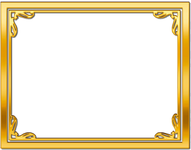 Rectangle Gold Frame, Ornate Border, Elegant Decoration, Vintage Style, Wall Art PNG